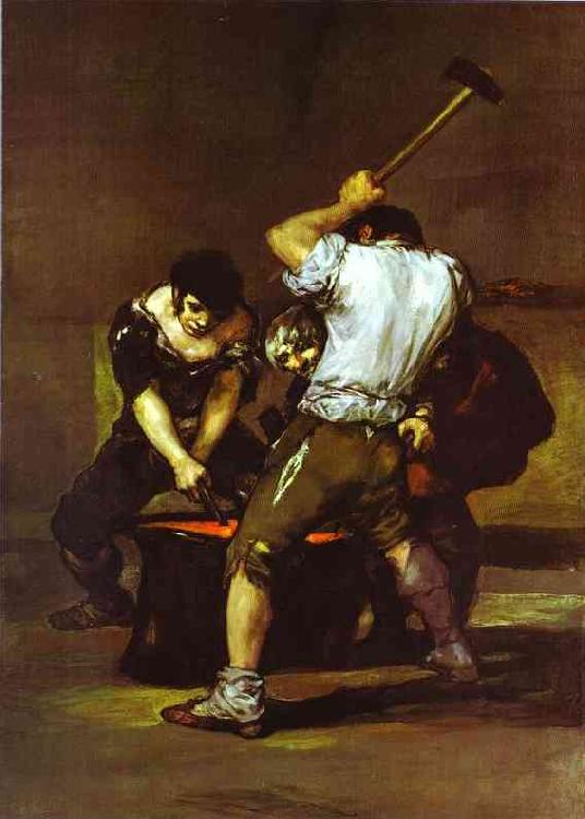 Francisco Jose de Goya La fragna (Smithy). France oil painting art